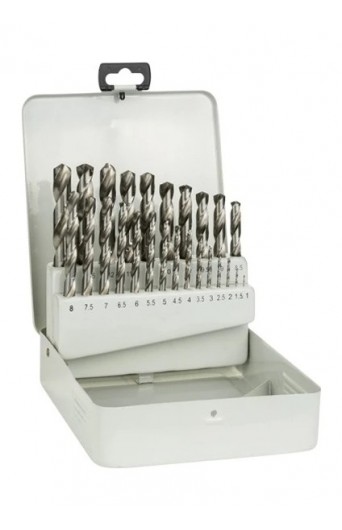 Matkap Ucu Seti (Full Ground - Beyaz) - 1mm - 10 mm / 19 Pcs Seti